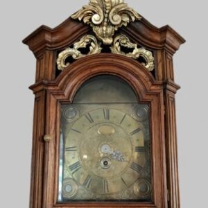 Античен , паркетен  часовник с будилник и една стрелка - l. le jeune a malines- 1710-1730 г.